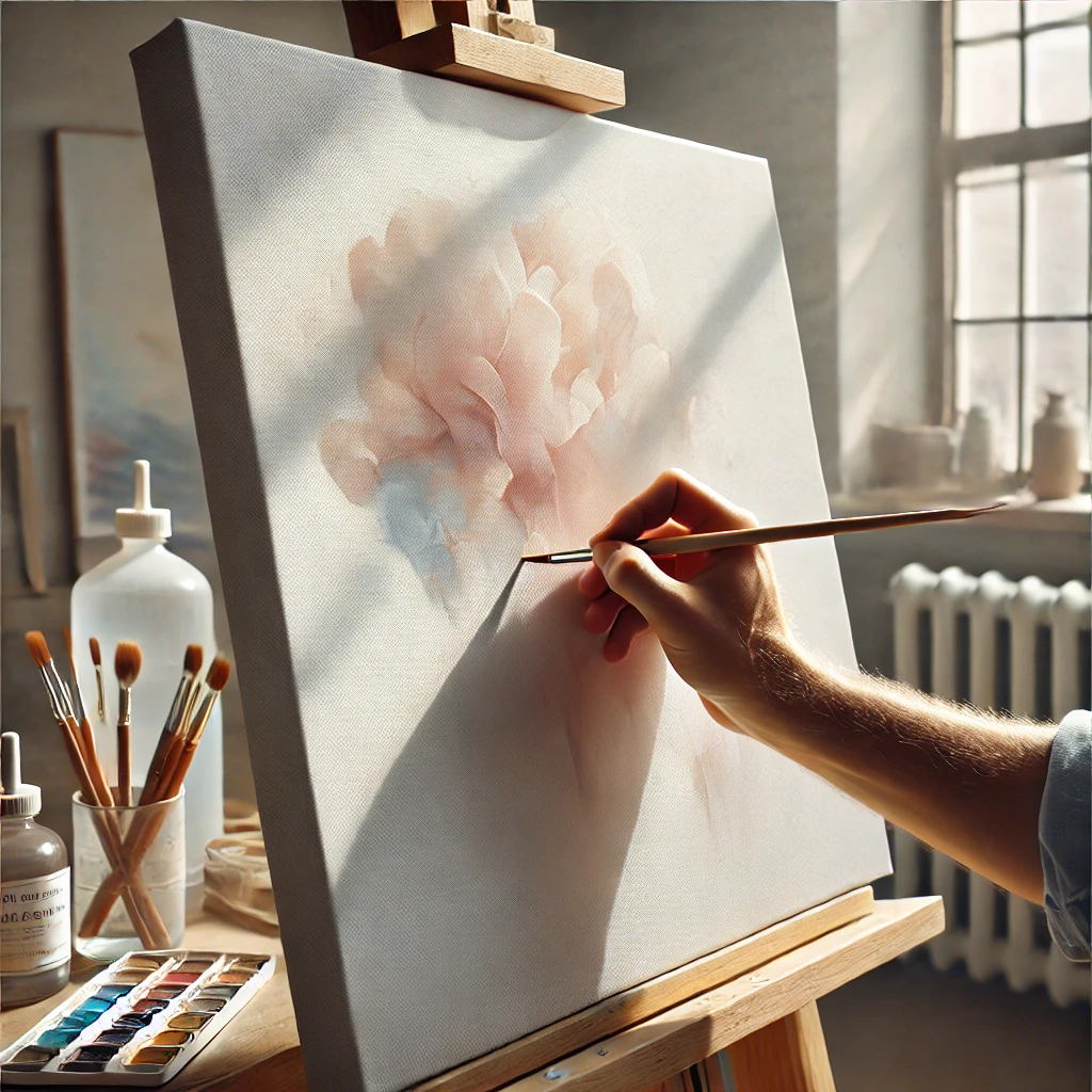 Usage of Watercolor on Canvas