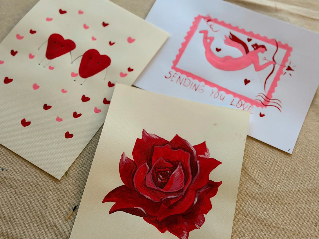 Valentine’s Day Gouache Tutorials ❣️