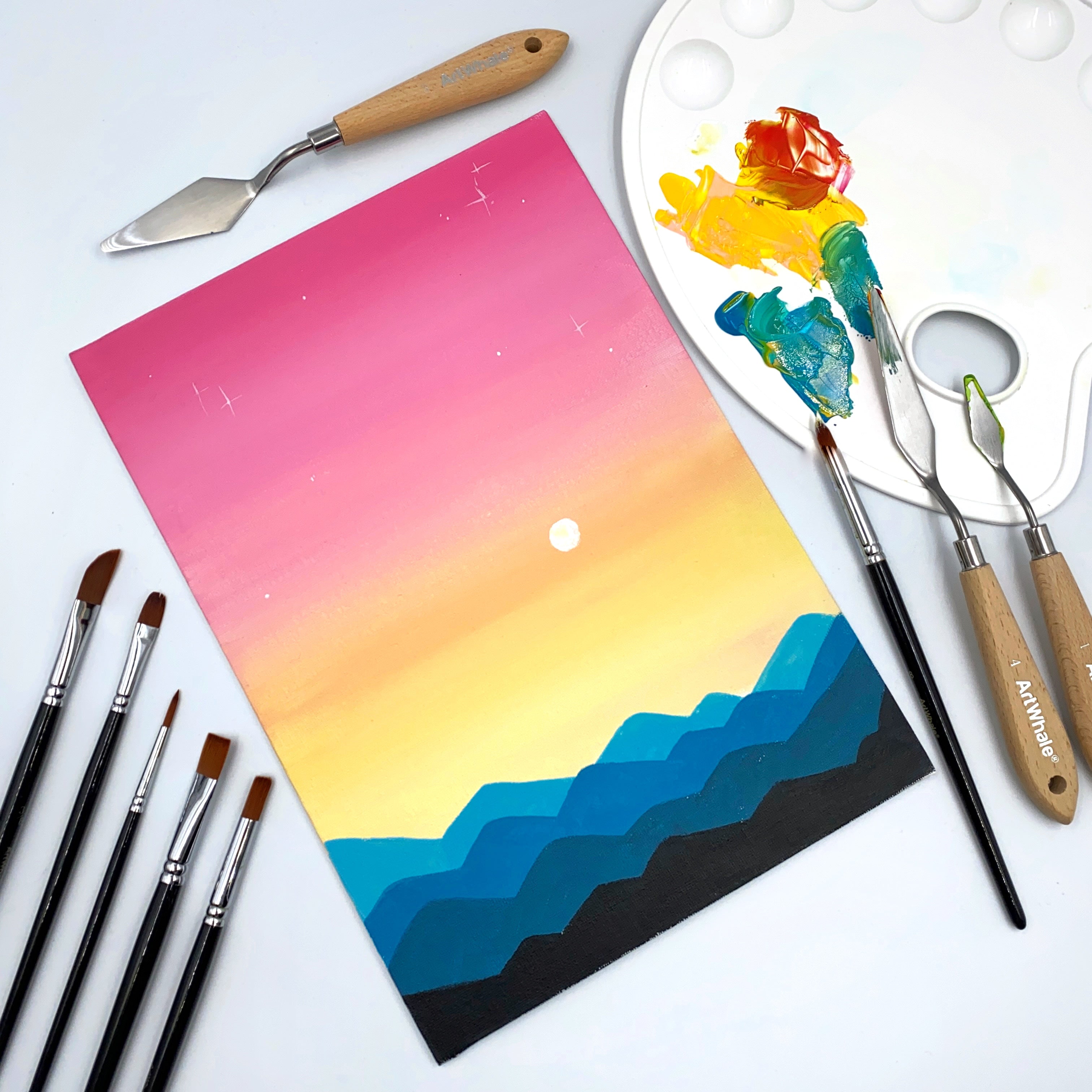 21-Piece Acrylic Art Set for Beginners – ArtWhale