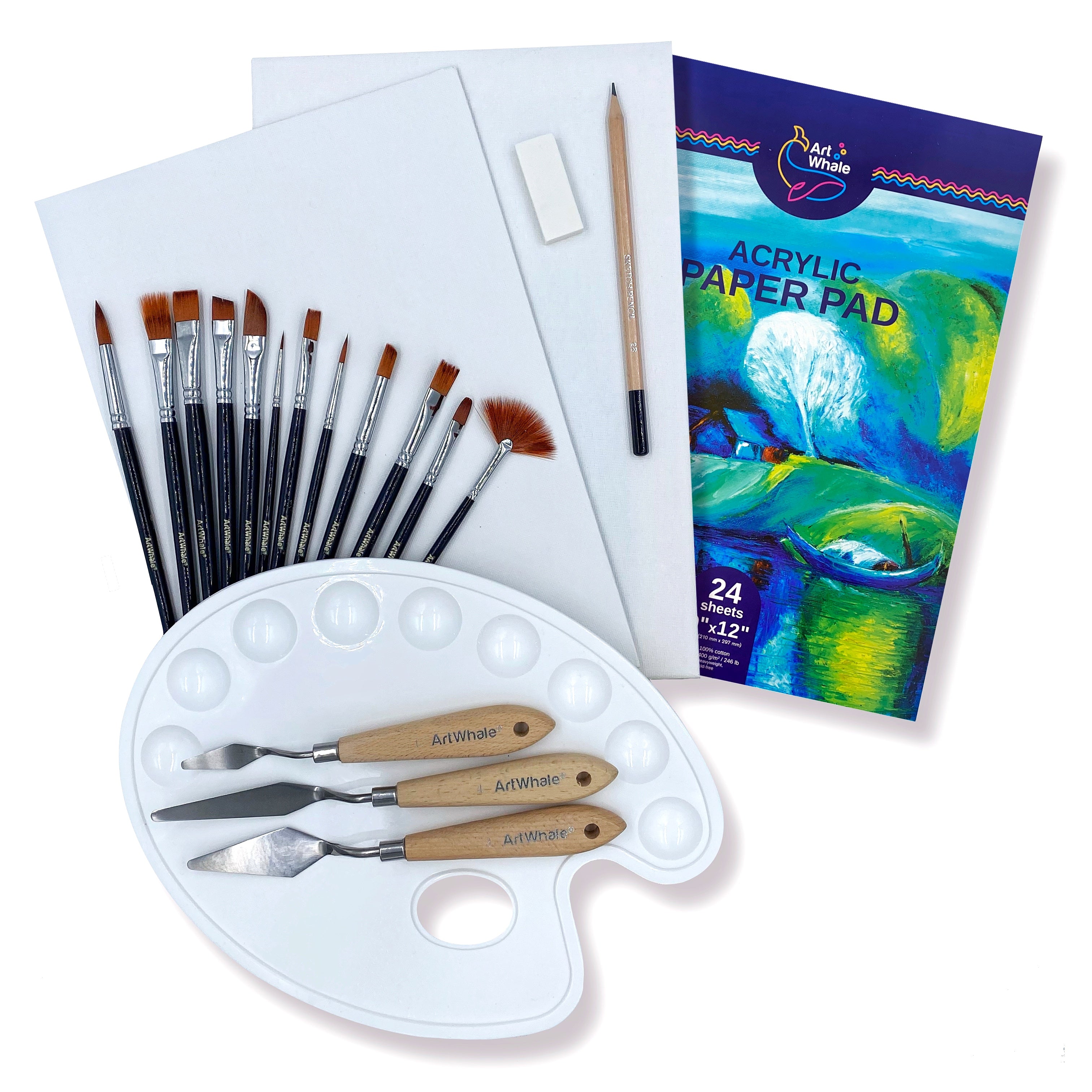 ☆ ART Custom Sheet　　　　　　　　　　　　【国内/数量限定品】 21-Piece Acrylic Art Set for Beginners – ArtWhale