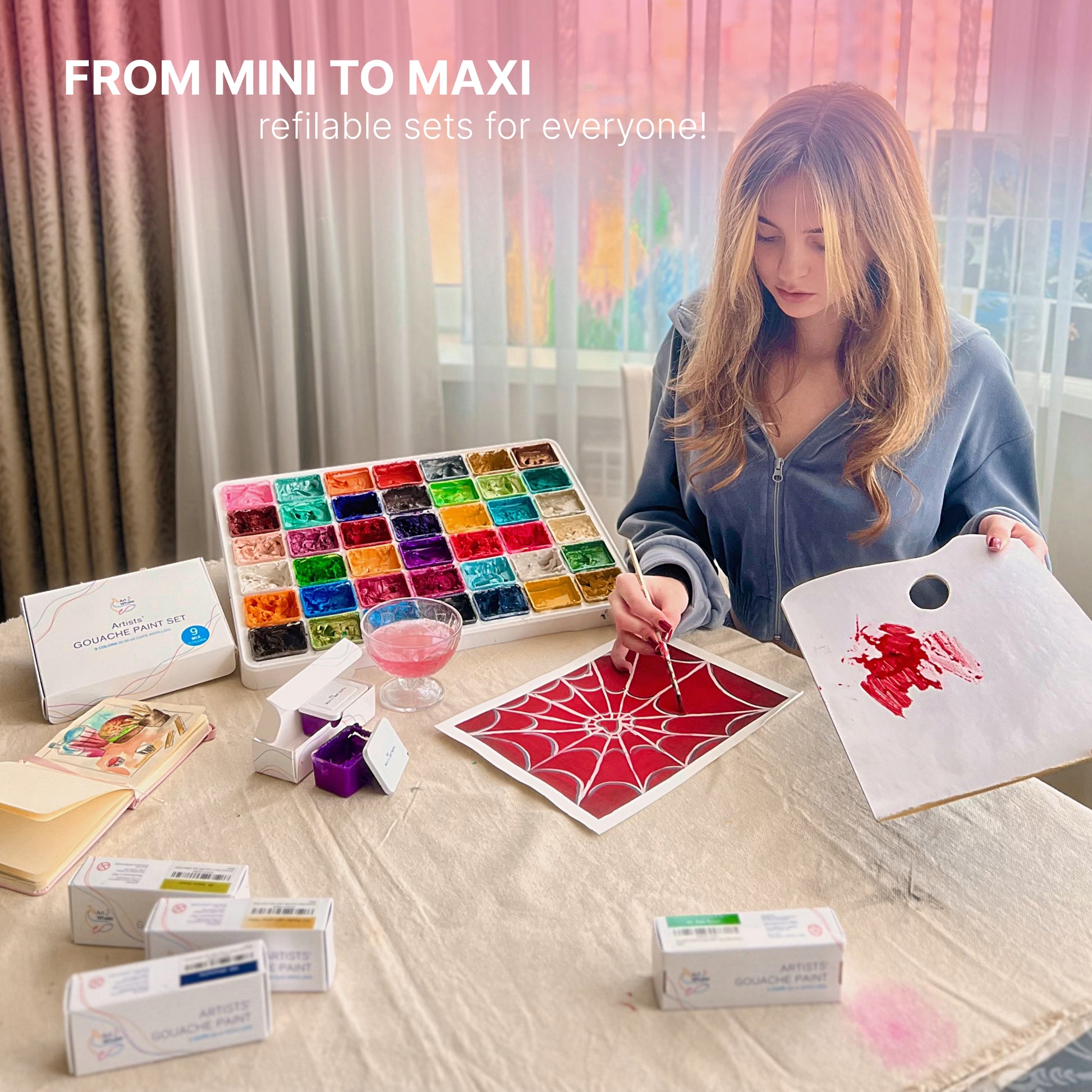 Gouache Paint Set 42 Colors | Basic