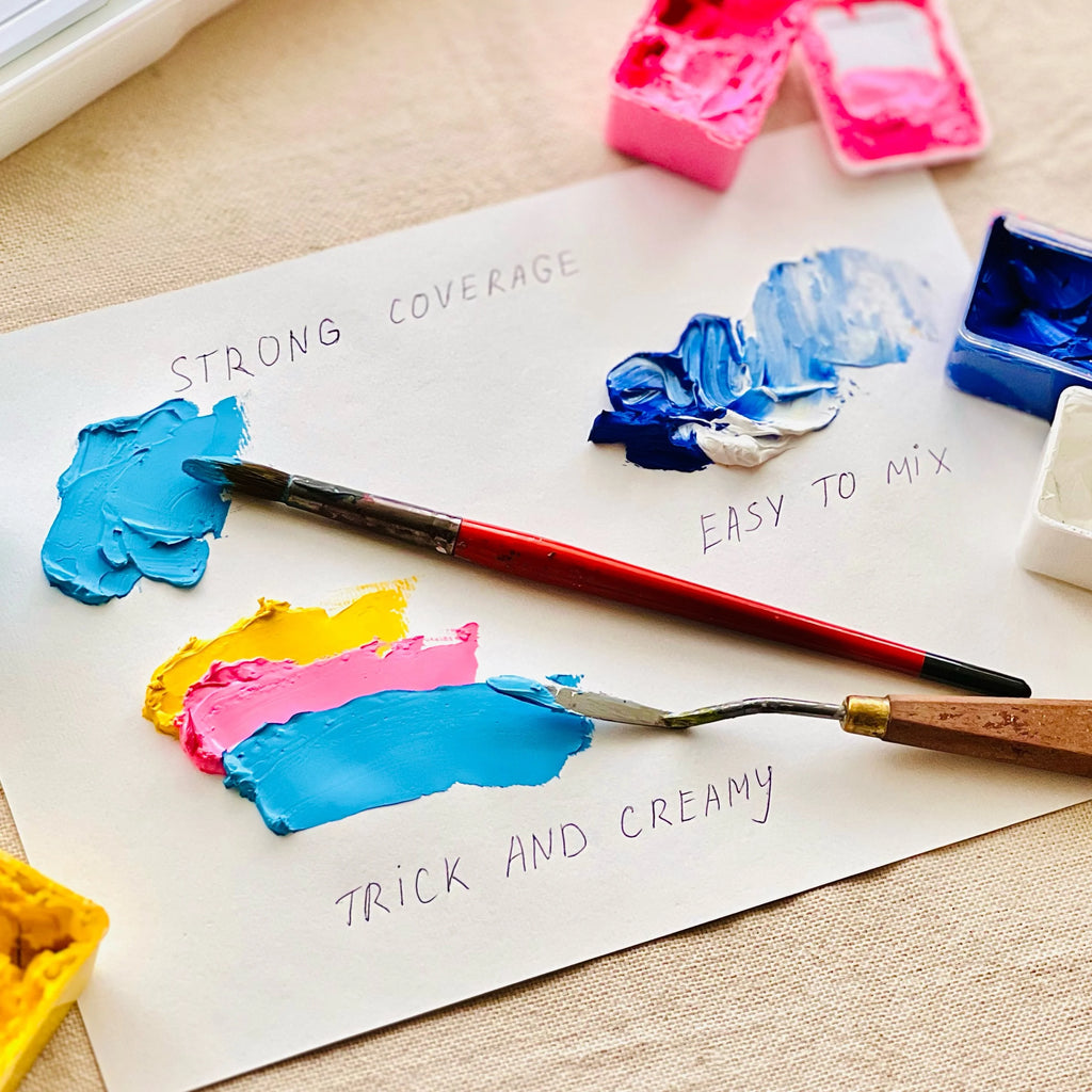 Art Whale Gouache Paint Set – 42 Colors, 50ml Cups, Refillable | Art Whale