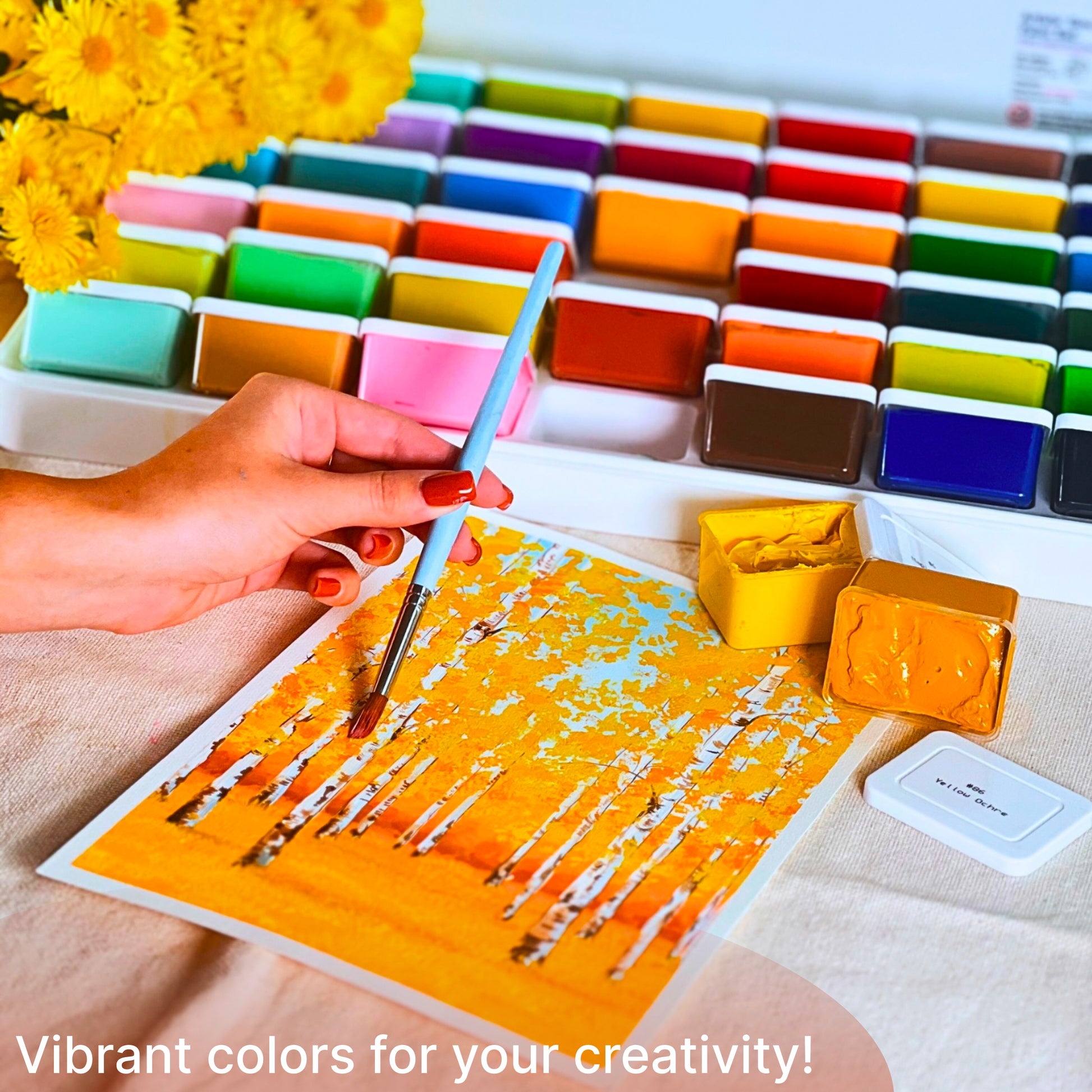 Gouache Paint Set 42 Colors | Basic