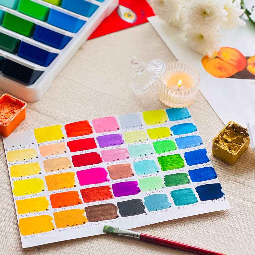 Gouache Paint Set 42 Colors | Basic
