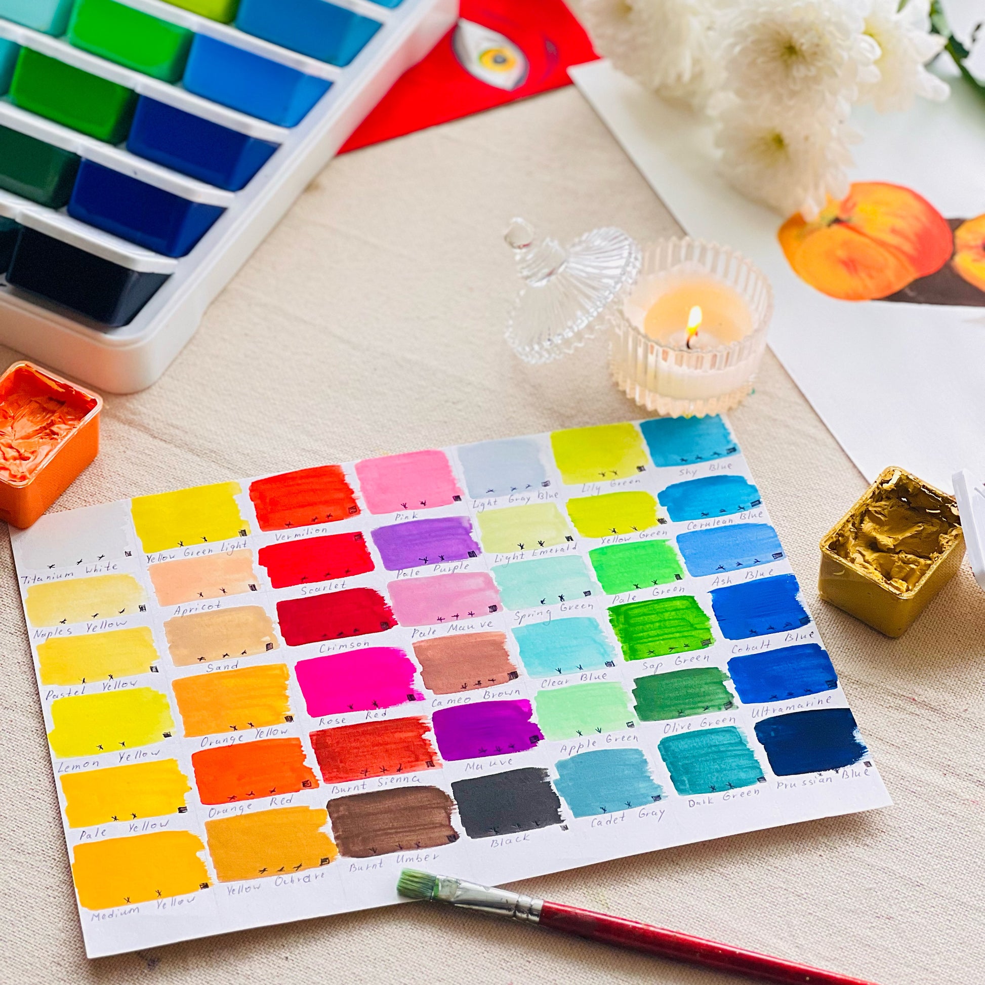 Gouache Paint Set 42 Colors | Basic