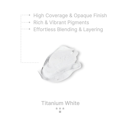 Art Whale Titanium White Gouache Paint Refill – 2×50ml Cups with Lids