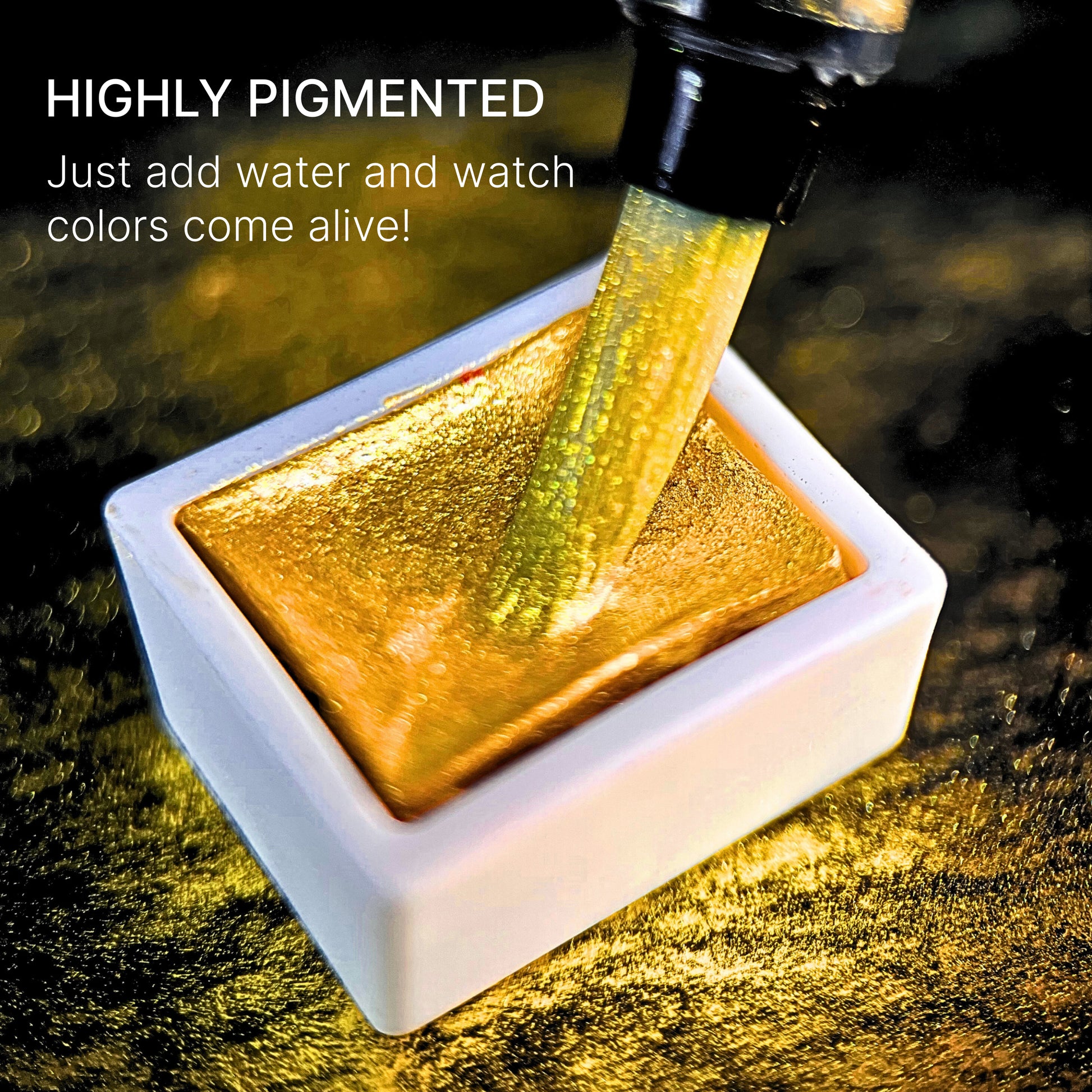 Metallic Watercolor 24 Colors |Tin Box & Waterbrush