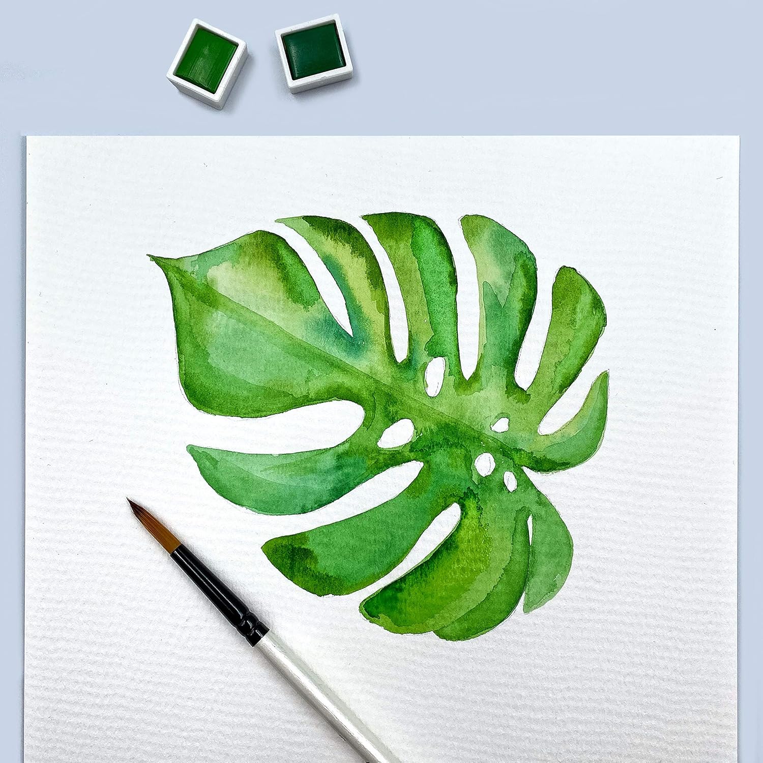 Watercolor Paper Pad 140 lb / 300 GSM – Art Whale Cold Press Textured Paper, Pack of 2 Pads (24 Sheets Each), Heavyweight Watercolor Painting Paper, Glue Bound